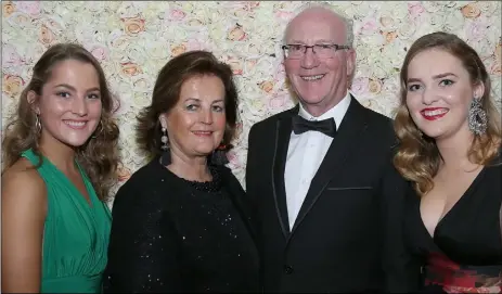  ??  ?? Eilise, Fionnuala, Chris and Katy Fingleton at the Town To Town Black Tie dinner held in the Crowne Plaza Hotel.