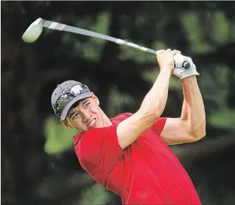  ?? JULIE JOCSAK THE ST. CATHARINES STANDARD ?? Grand Niagara’s R.J. Derhodge hopes to end his third year on the Niagara District Junior Golf Tour as the boys under-19 champion.