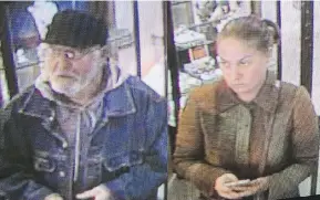  ?? CHARLOTTET­OWN POLICE / THE CANADIAN PRESS ?? Police in Saint John, N.B., said Grigori Zaharov, 70, and Natalia Feldman, 44, are suspects in several incidents of diamond swapping at jewelry stores across Canada.