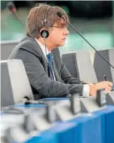  ?? // EFE ?? Carles Puigdemont, en el Parlamento de Estrasburg­o
