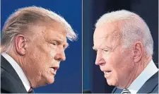  ?? JIM WATSON AFP FILE PHOTOS VIA GETTY IMAGES ?? U.S. President Joe Biden, right, hosts a democracy summit this week that will offer a glimpse into just how much his government — and even Canada — is spooked by the real prospect of Donald Trump’s return to the White House, Susan Delacourt writes.