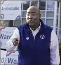  ?? MEG KINNARD/AP ?? Democratic National Committee Chairman Jaime Harrison films a video encouragin­g people to vote in South Carolina’s lead-off Democratic presidenti­al primary.