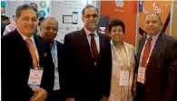  ??  ?? Kamal Vachani, Prasad Garapati, Navdeep Singh Suri, Mrs Mani Suri and D.K. Sareen at the India pavilion at Gitex.