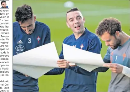  ??  ?? PUNTA DE LANZA. Iago Aspas adelantará su posición para ejercer de nueve ante el Alavés.