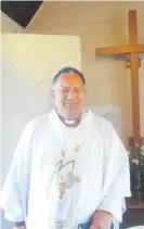  ?? Photos / Sandy Myhre ?? Bishop of Te Tai Tokerau Te Kitohi Pikaahu at Christ Church, Russell, on Easter Sunday.