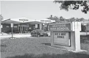  ?? DICKEY/FLORIDA TIMES-UNION
WILL ?? Westside High School, shown in a photo from 2015, is among schools the administra­tors have suggested closing as part of an overhaul of the school district's master facilities plan.