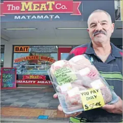  ??  ?? Survival strategy: Matamata’s Owen Henderson, owner of The Meat Company.