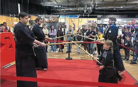  ?? | PHOTO : OUEST-FRANCE ?? Le dojo shodokan Vendée, basé aux Sables-d'Olonne, en démonstrat­ion.