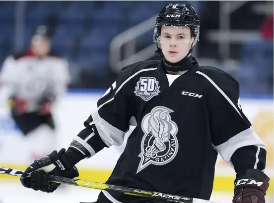  ?? PHOTO D’ARCHIVES ?? Les Remparts, tout comme le reste de la LHJMQ, n’ont pas eu la main heureuse avec les joueurs américains dans les dernières années. Le dernier qu’ils sont parvenus à convaincre est le défenseur Braeden Virtue en 2017. Ici, Virtue avec les Olympiques de Gatineau.