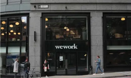  ??  ?? WeWork office space in London: ‘Even the cost of the physical space … can now be passed on to workers, who pay to rent their own desks in co-working spaces.’ Photograph: Martin Godwin/The Guardian