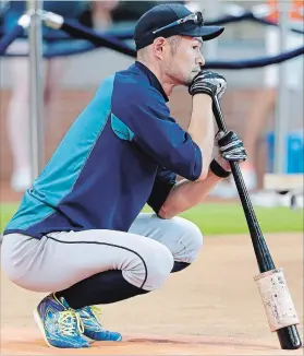  ?? ASSOCIATED PRESS FILE PHOTO ?? Ichiro Suzuki might not be an active player anymore, but that didn't stop rumours from swirling about the possibilit­y of him taking part in next month's all-star
Home Run Derby.