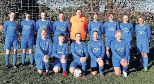  ??  ?? Macclesfie­ld Ladies open age team