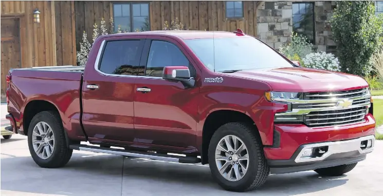  ?? PHOTOS: COSTA MOUZOURIS ?? The 2019 Chevrolet Silverado 1500 is one of the largest, lightest pickup trucks set to be released in 2019.