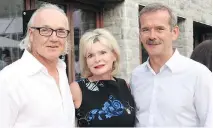  ??  ?? From left, Bernie Normand and Linda Normand with former Canadian astronaut Chris Hadfield at the Hadfield Youth Summit Soirée hosted by Michael Potter in Rockcliffe Park.