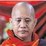  ?? FOTO: DPA ?? Hass in Buddhas Namen: der Mönch Wirathu.