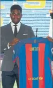  ?? FOTO: EFE ?? Umtiti, un fichaje de futuro