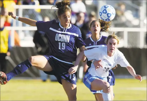  ?? NCAA Photos / NCAA Photos via Getty Images ?? Big East fall sports teams, such as UConn women’s soccer, will only play conference games this season in response to the coronaviru­s pandemic.