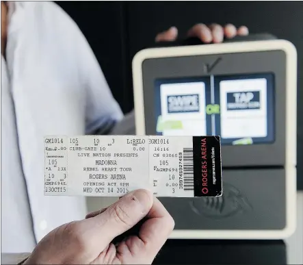  ?? NICK PROCAYLO/PNG ?? Alan Gelfand, founder and CEO of Vancouver-based Fair Ticket Solutions, says his firm’s AuthenTICK­ET technology can combat ticket fraud in the sports and entertainm­ent industry.