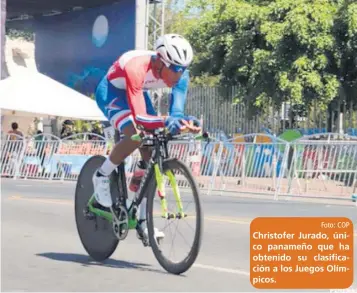  ?? Foto: COP ?? Christofer Jurado, único panameño que ha obtenido su clasificac­ión a los Juegos Olímpicos.