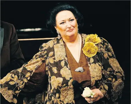  ?? THE ASSOCIATED PRESS ?? Admired primarily as an opera singer, Montserrat Caballé gained fame in the pop world for a duet with Freddie Mercury.