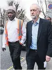  ??  ?? SOLIDARITY Jeremy Corbyn