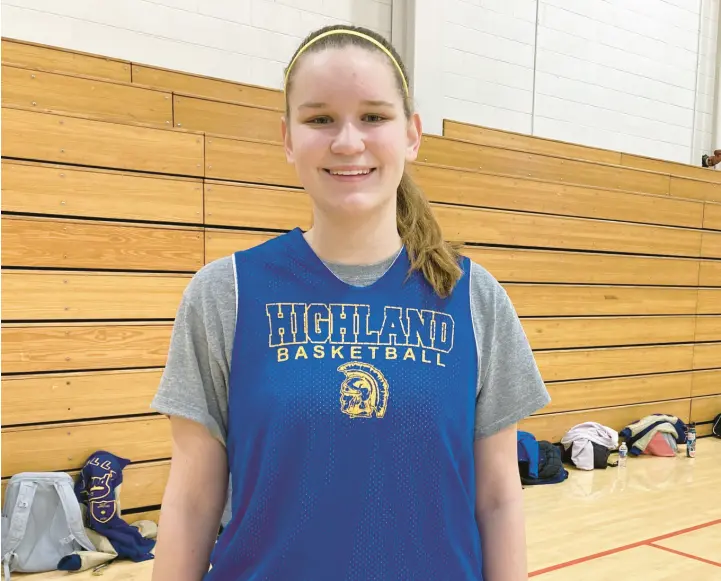  ?? MICHAEL OSIPOFF/POST-TRIBUNE ?? Senior forward Chloe Churilla is leading Highland in scoring for the third straight season.