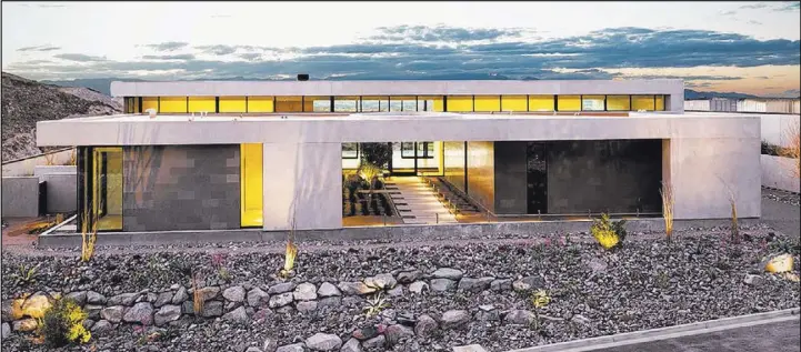  ??  ?? Las Vegas architect C.J. Hoogland designed the Cloud Chaser as one of seven Inspiratio­nal Homes in Ascaya.