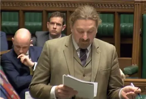  ??  ?? Chris Law said he was ‘proud’ to be branded sentimenta­l (House of Commons)