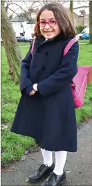  ??  ?? MISSING MUM: Gabriella Ratcliffe, five, sets off for her first day at school