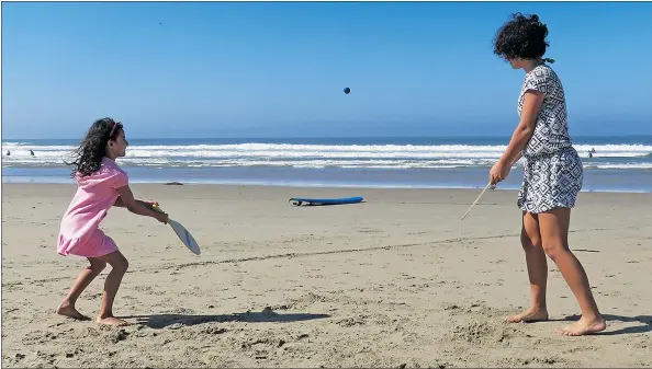  ?? PHOTOS: SHELIZA MITHA/POSTMEDIA NEWS ?? Pacific Beach’s endless sandy shores lend themselves to relaxing and invigorati­ng fun for the kids.