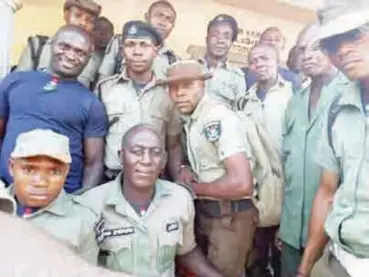  ??  ?? Benue State Livestock guards