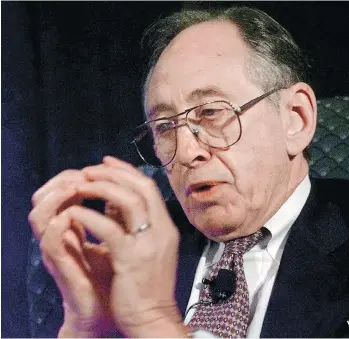  ?? PAUL SAKUMA/ THE ASSOCIATED PRESS ?? Alvin Toffler, the author who coined the terms “future shock” and “informatio­n overload,” predicted many of the effects of — and anxiety from — digital technology on society.