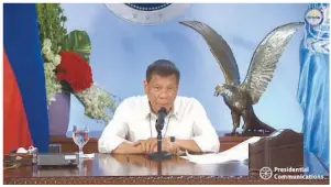  ??  ?? 31st Special Session of the United Nations General Assembly President Duterte participat­ed in the 31st Special Session of the United Nations General Assembly in Response to the Covid-19 Pandemic on Dec. 3, 2020.