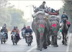  ?? GETTYIMAGE­S ?? On the street: Not a good life for an elephant