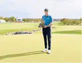  ?? STEVE DYKES/GETTY ?? Lone Star State native Jordan Spieth won the Texas Open on Sunday for his first PGA Tour title in 83 events. Spieth, 27, now has 11 career victories.
