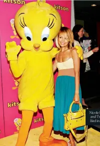  ??  ?? Nicole Richie and Tweety Bird in 2005.