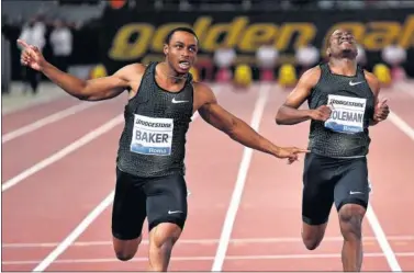  ??  ?? CONTUNDENT­E. Ronnie Baker se impuso con claridad en los 100 metros de la Golden Gala de Roma.