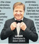 ??  ?? LOSER Dunstone is down £84m