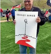  ?? SUPPLIED ?? Waimarama kaumatua Robert MacDonald at a protest outside Craggy Range Winery on May 19.