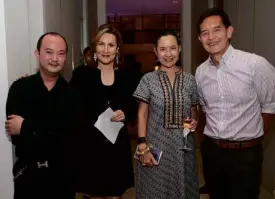  ??  ?? PEPPER Teehankee, London’s Debbie Wild, Mia Borromeo and Philip Cu-Unjieng