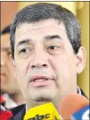  ??  ?? Hugo Velázquez, vicepresid­ente de la República, no conoce las denuncias puntuales, expresó.