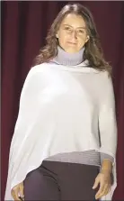  ??  ?? Maria Murphy modelled a cape.