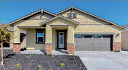  ??  ?? The Cooley plan is a stunning single-story home at Summit at Liberty, a premier 55-plus community in Rio Vista.