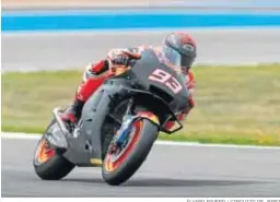  ?? ÁLVARO RIVERO / CIRCUITO DE JEREZ ?? Marc Márquez rodó pocas vueltas por problemas físicos.