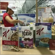  ?? THE ASSOCIATED PRESS ?? The Kellogg booth at an annual dietitians’ conference, where company representa­tives explained the health benefits of their products, in Boston.