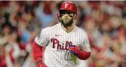  ?? David J. Phillip/Associated Press ?? The Phillies are expected to be without Bryce Harper for two months to start this season.