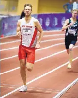  ?? MARLA BROSE/JOURNAL ?? UNM’s Josh Kerr finished first in the men’s mile during the MWC indoor championsh­ips last weekend. Kerr is the top seed in the mile at the NCAA indoor meet next week.