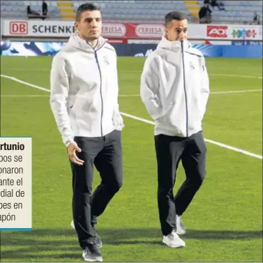  ??  ?? DE BAJA. Kovacic y Lucas Vázquez se perderán los primeros encuentros del Madrid en 2017.