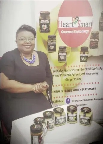  ??  ?? Dr Portia Dodson-Sami and her Heartsmart products