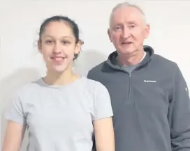  ??  ?? Fantastic season Whitemoss star Courtney Fraser with her coach Tom Graham